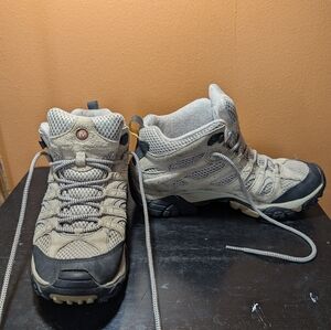 Merrell Moab Ventilator Mid Taupe Vibram Hiking Boots 9